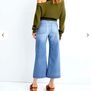 MiH High Rise Cropped Wide Leg Jeans Size XS